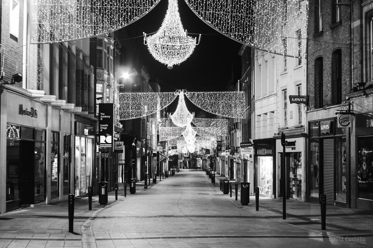 Grafton Street South on Christmas Day