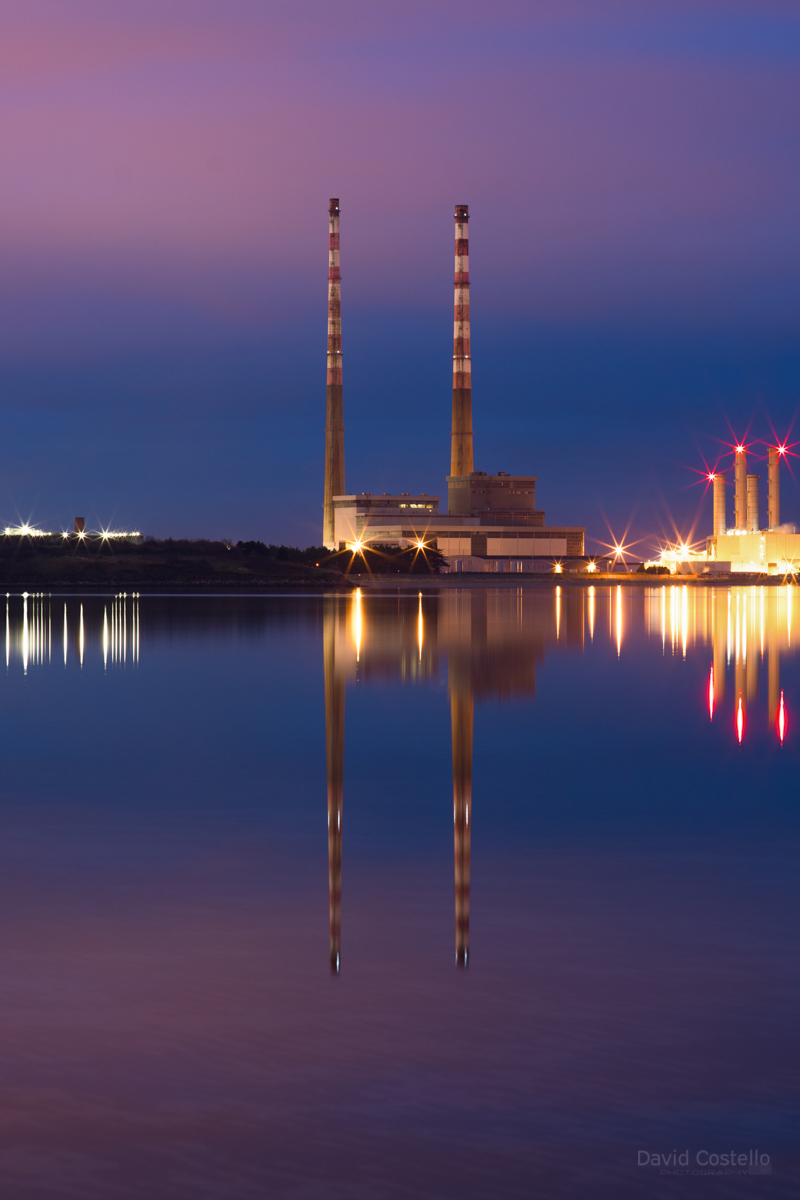 David Costello Photography Poolbeg Chimneys at Dusk