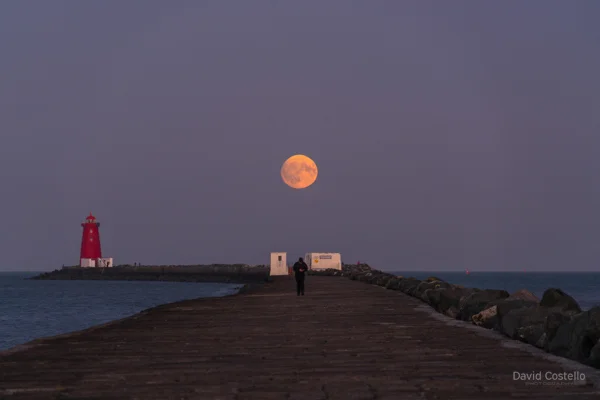 Full Moon above the Half Moon Swimming Club in Dublin.