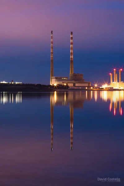 A calm December evening on Sandymount strand, as the Dublin Towers reflect in Dublin Bay.