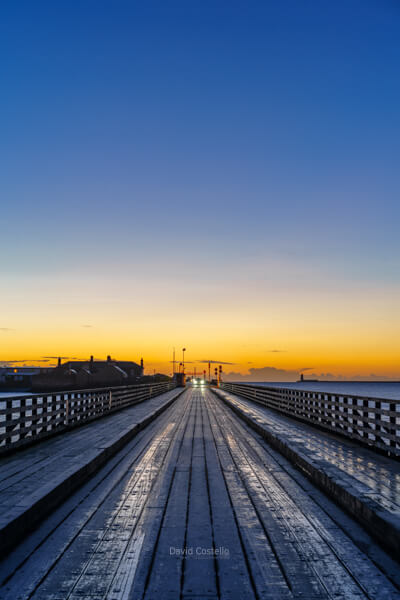 A frozen winter dawn on Clontarf’s Wooden Bridge.